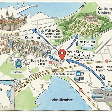 Apartment Cozy Airport 5 Min Free Parking